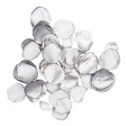 50 Silver Satin Flower Petals For Wedding Decor