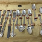 Oneida Serving For 6 Plus 6 Serving Spoons   Case Antique Wm  A  Rogers Bros