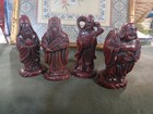 Vintage Three Chinese Gods   Buddah - Feng Shui Fuk Luk Sau 4 5    Tall   11 5cm
