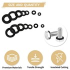 750pcs Nylon Flat Washers Assortment Kit  M3-m12 Black Plastic Spacers Set