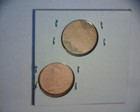 2- Type 2 Lincoln Cent Planchets     1-copper  1- Clad    us  Error Coin