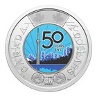 Canada 2026 Cn Tower 50th Colourized   Plain Bu Unc Toonie Set  