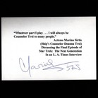 Star Trek Tng Autograph Marina Sirtis Signed Typed Quotation Card W  Coa Troi