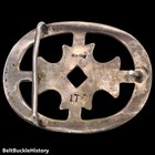 Small Sterling Silver Signed Itc Western Fleur Vintage Belt Buckle