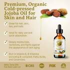 Organic Cold-pressed Golden Jojoba Oil 100  Pure Skin Hair Face Moisturizer