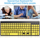 -wireless Large Print Keyboard And Mouse Set With Usb Receiver  Quiet Scissor Sw