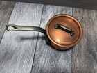 Heavy French Antique Copper Saucepan Hand Hammered Pot