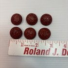 Beautiful Vintage Carved Red Flower Bakelite Buttons 3 4    - Lot Of 6