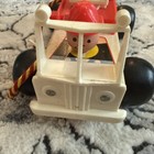 Vintage Fisher Price Fire Truck Engine Little People 1968 Wooden And Plastic