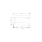 1  X 1  Square Ribbed Plastic Post End Cap Glide Plugs For 14-20ga Tubing