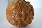 Vintage Chinese Carved Wood Zodiac Animal Ball