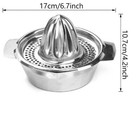 Stainless Steel Citrus Juicer Manual Lemon Squeezer Bowl Strainer Orange Lime
