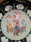 Vintage Metal Serving Tray - Joe Carpenter Poker Card Table