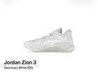 Size 4 5 - Air Jordan Zion 3 Pf Sanctuary - White