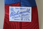 Vtg Rockmount Ranch Wear Tie Bucking Bronco Cowboy Desert Cactus Sun Red Blue
