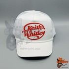 Keith Whitley Hat Vintage Retro White Trucker Rope Cap 90s Country Western Wear