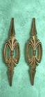 Vintage Art Deco Brass Bow Pull Drawer Cabinet Hollywood Regency  6 Avail 