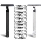 Long Handle Double Edge Safety Razor For Men   10-40 Free Blades