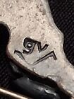Rare Find Genuine Vintage Guy Vidal Signed Abstract Art Pewter Designed Brooch