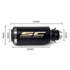 Slip-on 51mm 2  Universal Motorcycle Exhaust Muffler Pipe Tail Tips Black