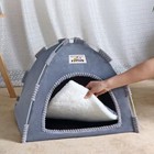 Cozy Cat Tent Bed With Soft Cushion     Foldable Indoor Pet House