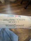 Vintage Lambs   Ivy Pastel Carousel Nursery Wallpaper Border Roll 10 1 2  X 15 