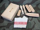Wwii German Army Putzzeug Shoe Brush Set Wehrmacht U  Arbeitsdienst Wood Box Kit