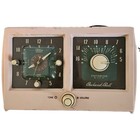Vtg Packard Bell 532 Stationized Am Vacuum Tube Analog Clock Radio Pink 50s Read