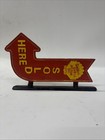 Shell Motor Oil Cast Iron Sign Gas Service Sold Here Vintage Style Wall Decor