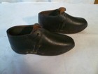 Antique Childrens Shoes Hand Made Leather Wood Sole Childs Doll Shoes Primitive