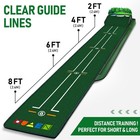 Golf Putting Mat Putting Green Indoor   Outdoor With Ball Return And 3 Holes    