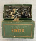 Vtg Singer Low Shank Attachments Bobbins Lot Featherweight 13 Pcs Original Box