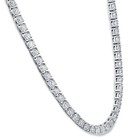 8ct Tw Natural Diamond Tennis Necklace 14k White Gold 18   ebay Live 