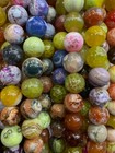 140 Pcs Rare Tibetan Old Natural Dragon Vein Colorful Agate Dzi 14mm Round Beads