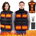 Gypifipa Heated Vest For Men 11-17 Heating Zones Rechargeable Heated -  Black