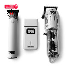 Tpob Slime 2 Barber Hair Clippers Trimmer Shaver Set For Men With Matte White