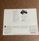 1991 Honda Fourtrax 250x Dealer Brochure