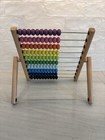 Ikea Mula Wooden Table Math Bead Counter Multi Color Foldable Abacus 103 112 90
