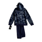 Under Armour Two Piece Outfit Boys 7 Blue Camo Fleece Sweatsuit Kangaroo Pocket