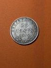 1919 Newfoundland Silver 25 Cents  a3377 