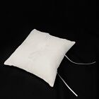 Ivory Satin Flower Ring Bearer Lace Pillow Pillows For Wedding Ceremony