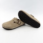 Birkenstock Boston Unisex Soft Footbed Suede Leather Clogs Multiple Taupe Sizes