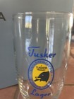 Vintage Tusker  kenya  Lager Beer Glass 4 1 2 In  Tall  1970s
