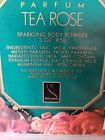 Parfum Tea Rose Sparkling Body Powder With Puff 3 Oz Sealed New In Box Vintage 