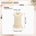 70pcs Wooden Bobbins 0 59  X 0 98  wxh  Unfinished Wooden Spools Wood Color 