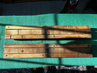 Two Salvaged 1920 s 42  Oak Claw Foot Table Extension Slides  Free S h