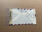 Curacao Wwii Censor Cover  solo Franking 35c  dual Censor Tapes  aruba Cds