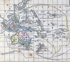 1863 Cornell Map Oceania North Australia New Zealand Hawaii Fiji Polynesia