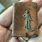 Antique 1925 Austrian Mini Pocket Calendar Skier Fromme Wien Vienna Leather