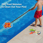 96  Inch Long Pole For Inground Swimming Pool Leaf Skimmer With Fine Mesh Net